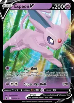 Espeon V - SWSH201 - Pokemon Sword & Shield Promo Ultra Rare Holo Card NM - Image 1