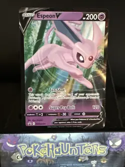 Pokemon Card Espeon V SWSH201 Sword & Shield Black Star Promo Holo Rare NM - Image 1