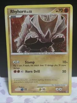 Rhyhorn 122/147 LP - Supreme Victors Pokemon Card - Tomokazu Komiya Art - Image 1