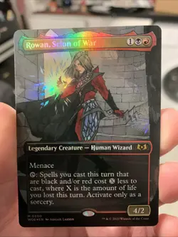 MTG Rowan, Scion of War *BORDERLESS* Wilds of Eldraine 300 NM Mythic - Image 1