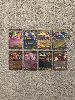 Pokemon Mega Evolution Phantasmal Flames Lot Of 8 Ex Holo Full Art Cards NM - Image 1