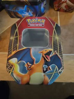 1 Empty Mint Pokemon TCG 2014 Collectible Tin: EX Power Trio Charizard 2016 Vin - Image 1