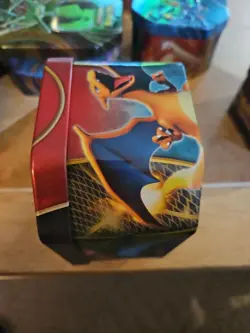 1 Empty Mint Pokemon TCG 2014 Collectible Tin: EX Power Trio Charizard 2016 Vin - Image 3