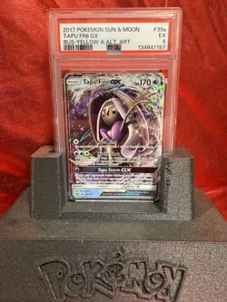 2017 POKEMON SUN & MOON BURNING | YELLOW A ALTERNATE ART TAPU FINI GX 39a PSA 5 - Image 3