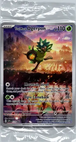 Teal Mask Ogerpon Holo Promo SV: Scarlet & Violet Promo Cards 123 NM - Sealed - Image 1