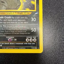2002 Pokemon Neo Destiny Shinning Tyranitar #113 Light Play JY - Image 4