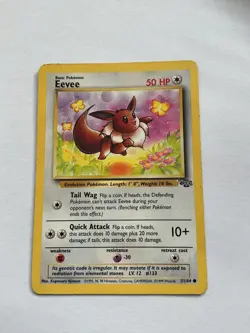Eevee #133 Non-Holographic Pokemon Card LP 51/64 Common Jungle Set 1999 - Image 1