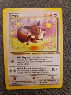 Pokemon TCG Eevee Card 51/64 Vintage Jungle Set Wotc 1999 - Image 1