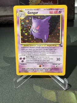 Pokemon Gengar 5/62 Fossil Holo Card 1999 WOTC Unlimited NM - Image 1