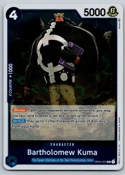 Bartholomew Kuma OP01-074 One Piece FOIL Card - Image 1