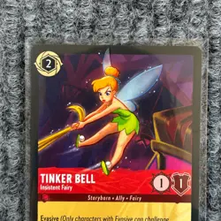 Disney Lorcana Reign of Jafar Tinker Bell Insistent Fairy Legendary 136/204 NM - Image 3