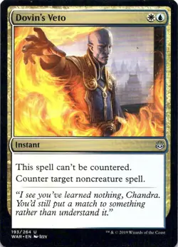 MTG Dovin's Veto (193) | NM | War of the Spark {WAR} - Image 1