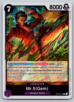 One Piece Mr.5 (Gem) OP04-072 Kingdoms of Intrigue Foil - Image 1