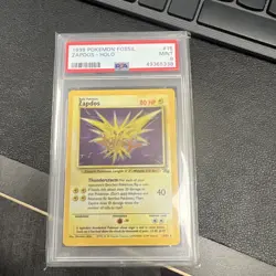 PSA 9 MINT Zapdos 1999 Base Set 16/102 Shadowless Holo Pokemon Card - Image 1
