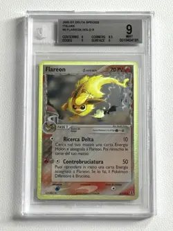 2005 FLAREON 5 ITA🇮🇹 EX DELTA SPECIES HOLO pokemon Card BGS 9 MINT PSA - Image 1