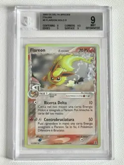 2005 FLAREON 5 ITA🇮🇹 EX DELTA SPECIES HOLO pokemon Card BGS 9 MINT PSA - Image 2