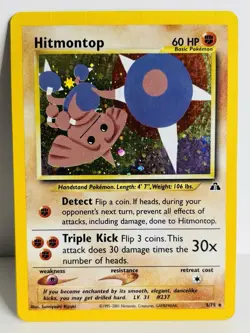 Hitmontop 3/75 Neo Discovery Holo Rare 2001 Pokemon Card - Image 1