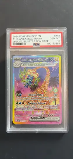 Pokemon TCG Alolan Exeggutor EX 242/191 Scarlet & Violet Surging Sparks PSA 10 - Image 1