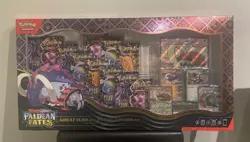 Pokemon TCG Paldean Fates Great Tusk Ex and Iron Treads EX Premium Collection - Image 1