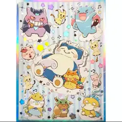 60pcs Trading Card Pokemon Cute OPCG Card Sleeves 66X91mm Standard Size - Image 1