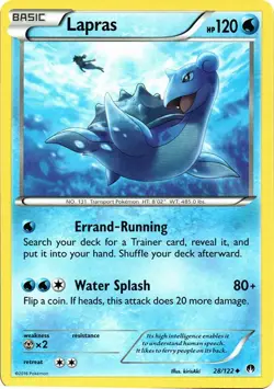 Pokemon - Lapras - 28/122 - Uncommon - XY - BREAKPoint - NM - Image 1