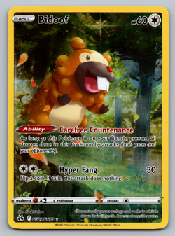 Bidoof Pokemon Crown Zenith Galarian Gallery GG29/GG70 Full Art Holo Rare NM - Image 1
