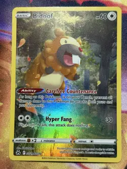 Bidoof GG29/GG70 Crown Zenith Galarian Gallery Holo Pokemon TCG Card NM - Image 1