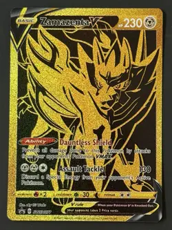 Zamazenta V Gold SWSH077 Pokemon Black Star Promo Card NM - Image 1