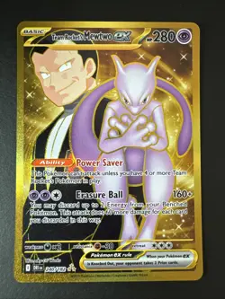 Pokemon Mewtwo EX Team Rockets 240/182 Gold Rare 2025 TCG Destined Rivals - Image 1