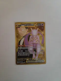 Pokemon TCG Mewtwo EX Team Rockets Gold Rare Card 240/182 Destined Rivals - Image 1