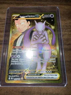 Pokemon Mewtwo EX Team Rockets 240/182 Gold Rare 2025 TCG Destined Rivals - Image 1