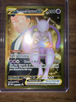 Pokemon Mewtwo EX Team Rockets 240/182 Gold Rare 2025 TCG Destined Rivals - Image 3