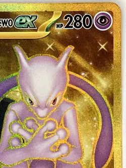 Team Rocket's Mewtwo ex NM GOLD 240/182 Destined Rivals Pokemon TCG Holo - Image 4