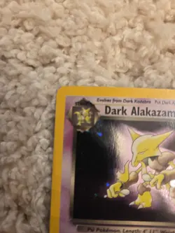 Pokemon TCG Dark Alakazam Team Rocket 1/82 Unlimited Holo LP - Image 2