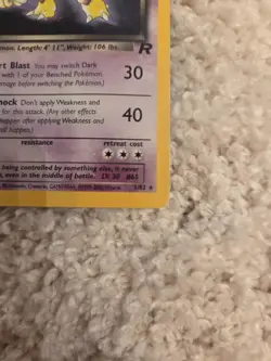 Pokemon TCG Dark Alakazam Team Rocket 1/82 Unlimited Holo LP - Image 4