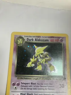 Pokemon TCG Dark Alakazam 1/82 Team Rocket Unlimited Holo Rare LP-MP W/HoloSwirl - Image 4