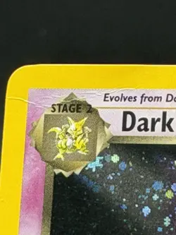 Pokemon 1st Edition Dark Alakazam TCG 1/82 Unlimited Holo Rare - LP - Image 4