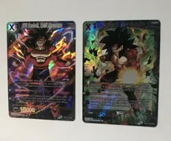 Lot of 2 SS4 Bardock, Spirit Resonance SPR and SR Dragon Ball Super card game - Image 1