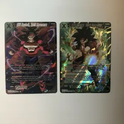 Lot of 2 SS4 Bardock, Spirit Resonance SPR and SR Dragon Ball Super card game - Image 3