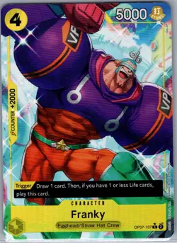 Franky (Alt Art) OP07-107 English 500 Years in the Future - One Piece Card - NM - Image 1