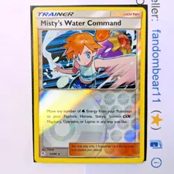 2019 Misty's Water Command REVERSE HOLO RARE card 63/68 SM Hidden Fates NM/LP - Image 1