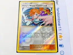 2019 Misty's Water Command REVERSE HOLO RARE card 63/68 SM Hidden Fates NM/LP - Image 2