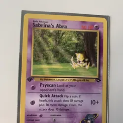 Sabrina's Abra 94/132 Gym Challenge 1st Edition Vintage Pokemon Card - Image 3