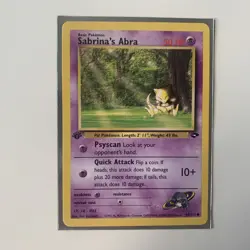 Sabrina's Abra 94/132 Gym Challenge 1st Edition Vintage Pokemon Card - Image 4