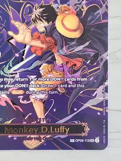 Monkey.D.Luffy (SP Alt Art) SEC OP09-119 One Piece Carrying On His Will NM Eng - Image 5