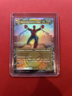 Peter Parker (0208) (Borderless) #208 (Foil) (NM) Spider-Man SPM Magic MTG - Image 1