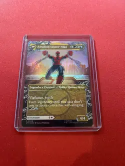 Peter Parker (0208) (Borderless) #208 (Foil) (NM) Spider-Man SPM Magic MTG - Image 3
