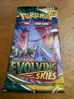 Pokemon TCG Sword & Shield Evolving Skies Booster Pack - New and Factory Sealed - Image 2