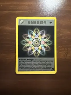 Pokemon Vintage 1st Edition Team Rocket Rainbow Energy Non Holo Rare - Image 1