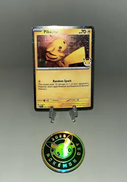 Pikachu 051 /162 Stamped 2026 Pokemon Day 30 Promo TCG With Coin - Image 1